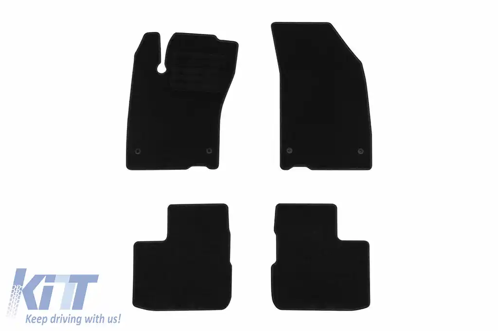 Mochete textile de la Rigum potrivite pentru Fiat Tipo sedan după 2016, cu 4 uși, set de 4 bucăți, negru