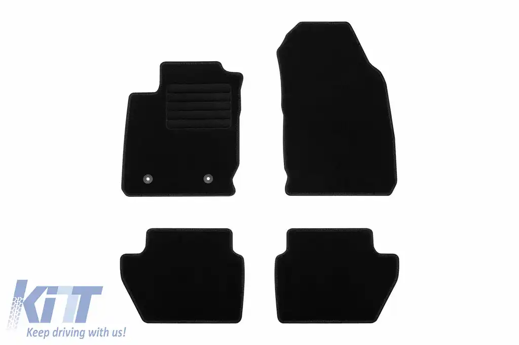 Mochete textile de la Rigum potrivite pentru Ford Ecosport după 2018, set de 4 bucăți, negru