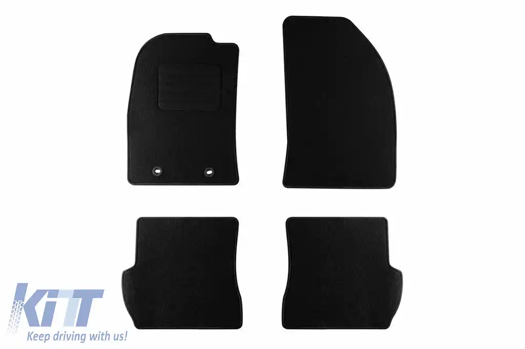Mochete textile de la Rigum potrivite pentru Ford Fiesta 2002-2008, set de 4 bucăți, negru