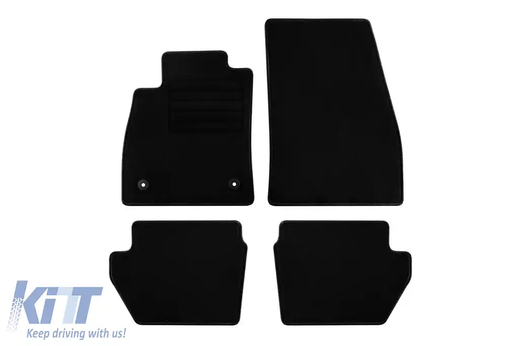 Mochete textile de la Rigum potrivite pentru Ford Fiesta după 2017, set de 4 bucăți, negre