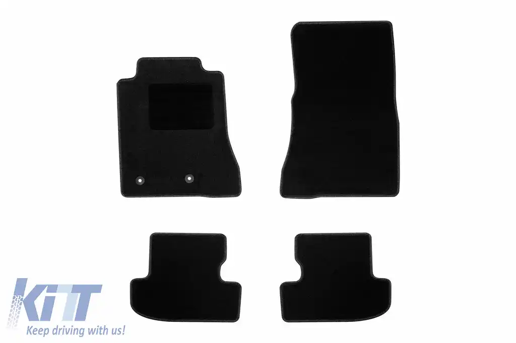 Mochete textile de la Rigum potrivite pentru Ford Mustang după 2016, set de 4 bucăți, negru