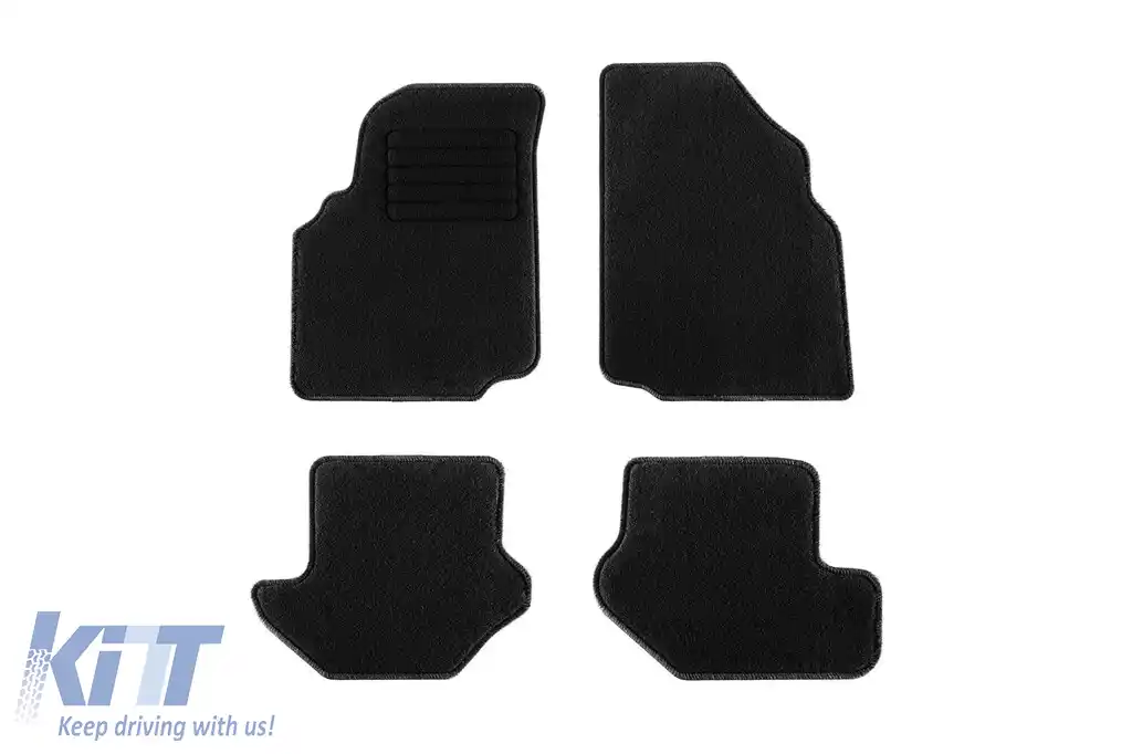 Mochete textile de la Rigum potrivite pentru Ford Puma 1997-2002, set de 4 bucăți, negru