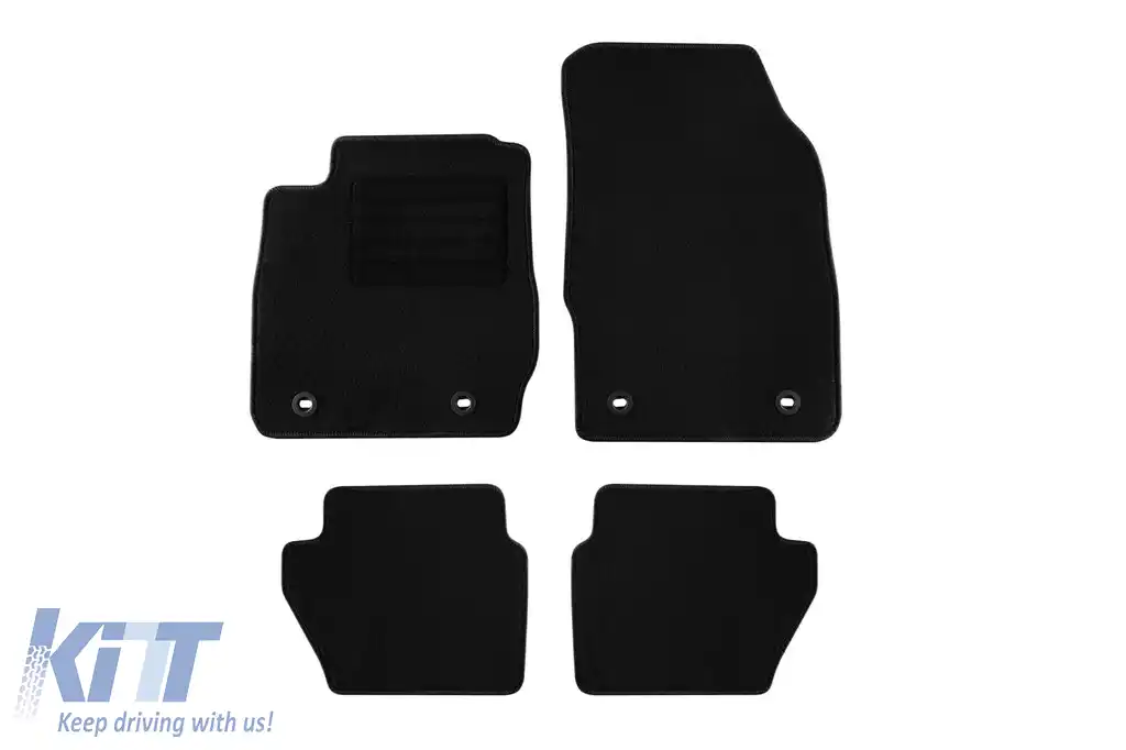 Mochete textile de la Rigum potrivite pentru Ford Fiesta 2008-2011, set de 4 bucăți, negru