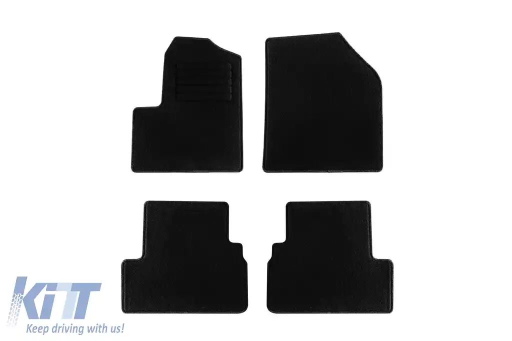 Mochete textile de la Rigum potrivite pentru Ford Tourneo Connect, Transit Connect 2003-2014 cu 5 locuri, set de 4 bucăți, negru
