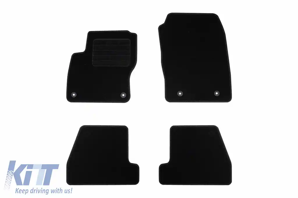 Mochete textile de la Rigum potrivite pentru Ford Focus 2015-2018, set de 4 bucăți, negru
