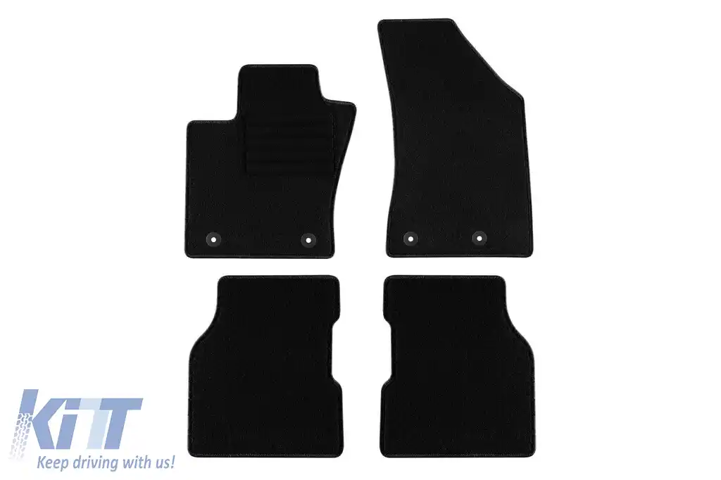 Mochete textile de la Rigum potrivite pentru Jeep Compass, Compass MHEV după 2017, set de 4 bucăți, negru