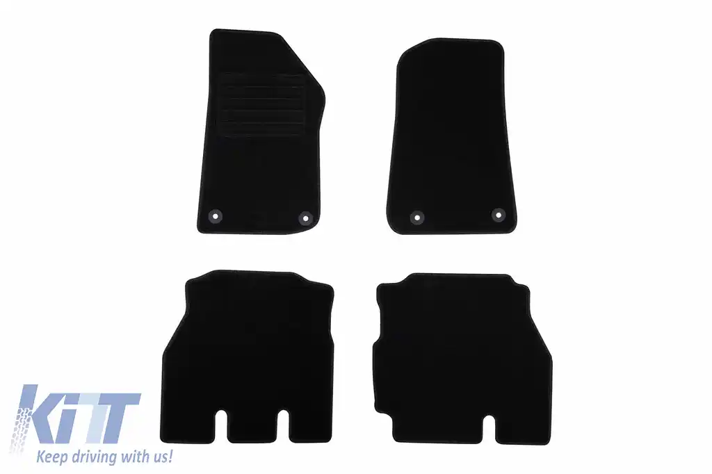 Mochete textile de la Rigum potrivite pentru Jeep Wrangler după 2018, set de 4 bucăți, negru