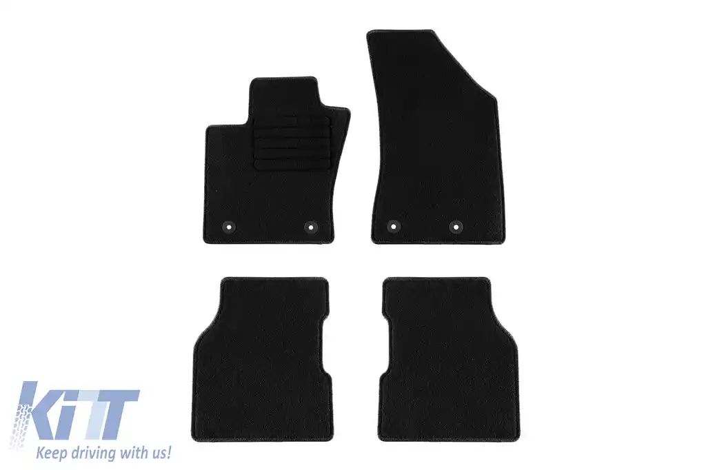 Mochete textile de la Rigum potrivite pentru Jeep Compass 4Xe după 2017, set de 4 bucăți, negru