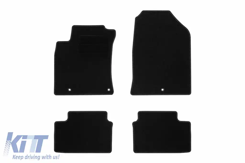 Mochete textile de la Rigum potrivite pentru KIA Ceed, Pro Ceed, XCeed după 2018, set de 4 bucăți, negru