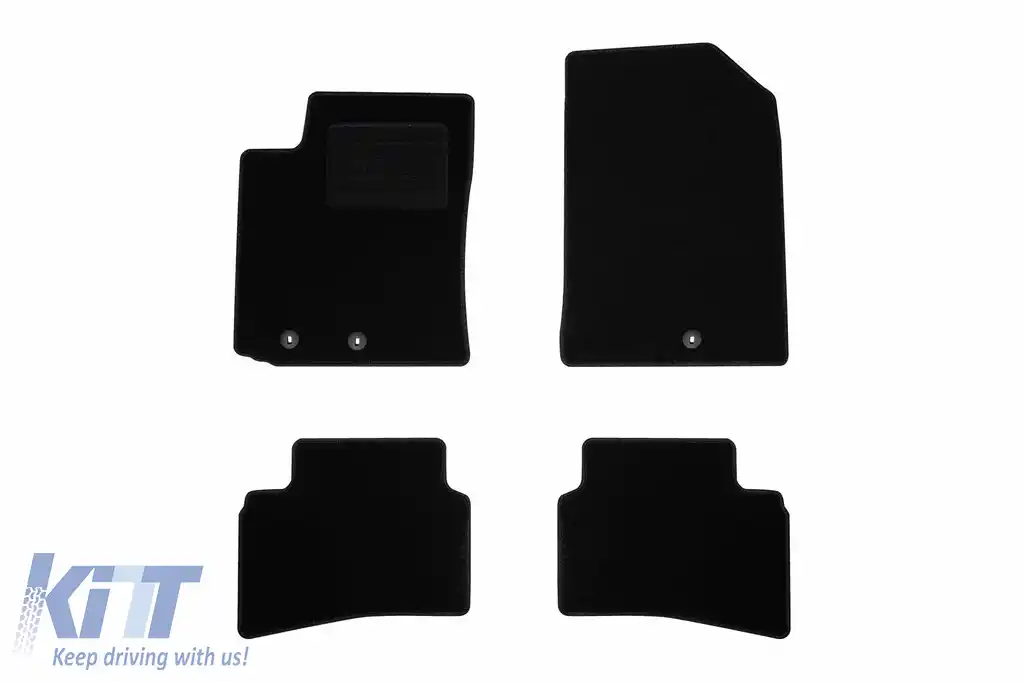Mochete textile de la Rigum potrivite pentru KIA Rio după 2017, set de 4 piese, negru
