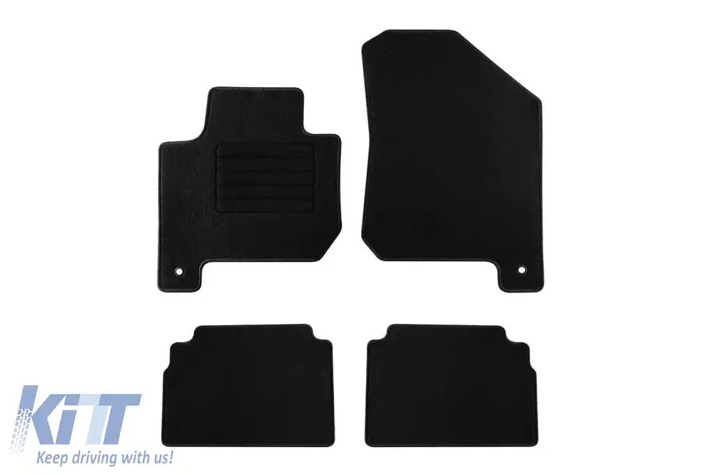 Mochete textile de la Rigum potrivite pentru Kia Soul EV 2014-2019, set de 4 bucăți, negru