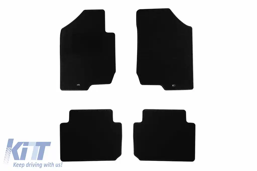 Mochete textile de la Rigum potrivite pentru Kia Carens II 2006-2013, set de 4 bucăți, negru