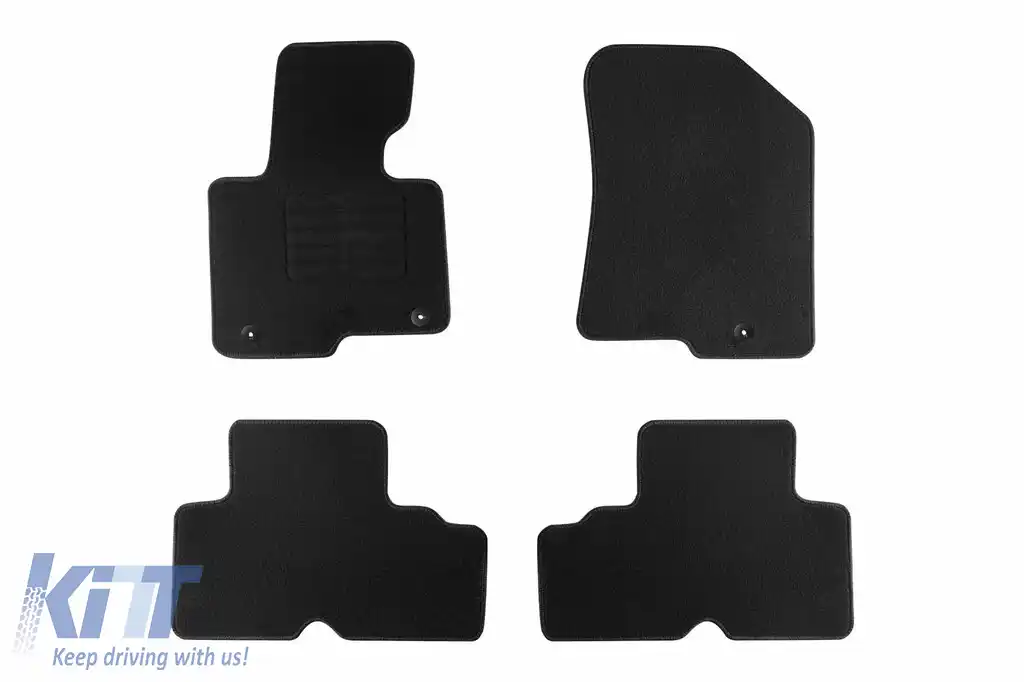 Mochete textile de la Rigum potrivite pentru KIA Carens 2013-2018, set de 4 bucăți, negru