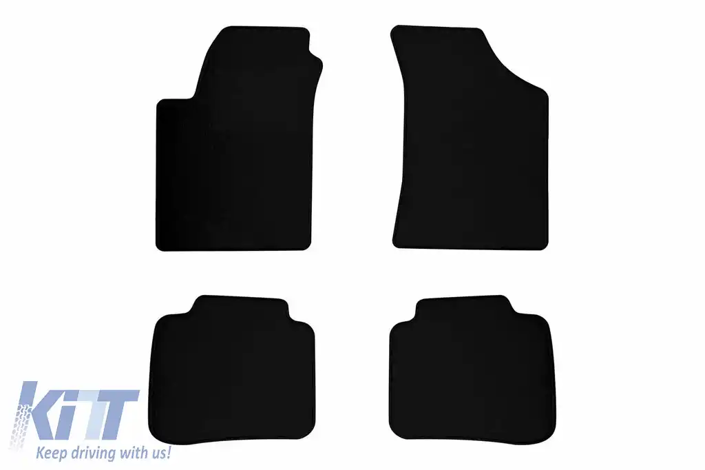 Mochete textile de la Rigum potrivite pentru Kia Cerato 2004-2008, set de 4 bucăți, negru