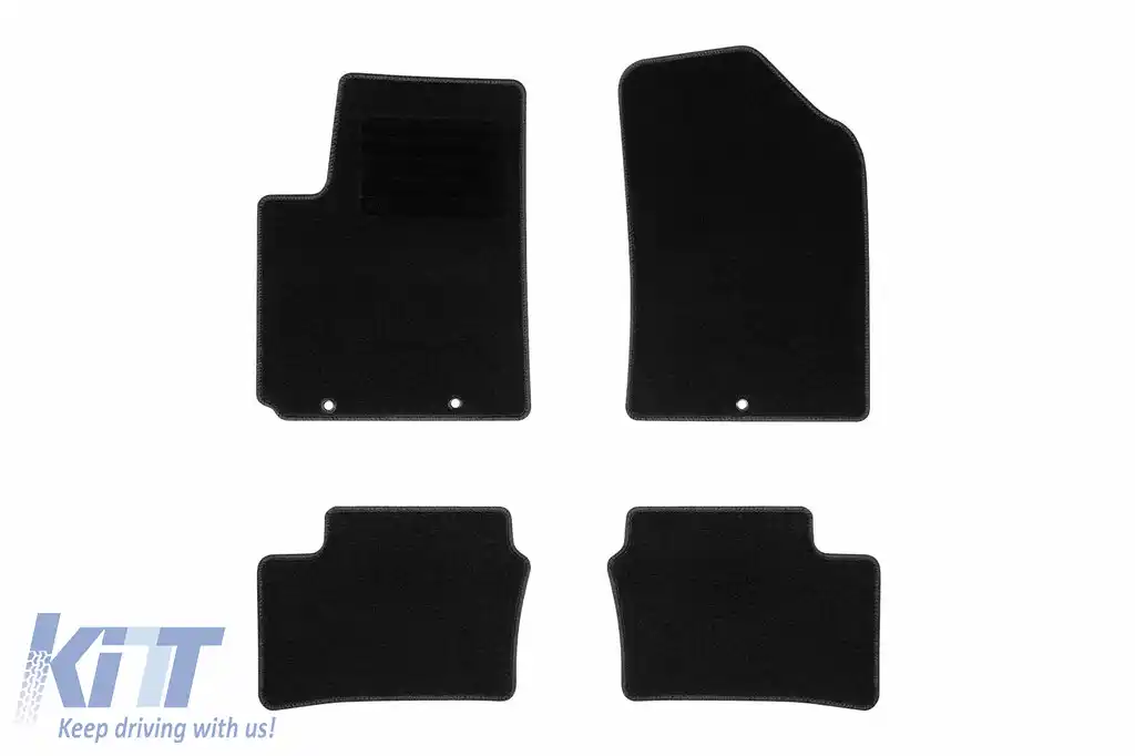 Mochete textile de la Rigum potrivite pentru KIA Picanto 2011-2017, set de 4 bucăți, negru