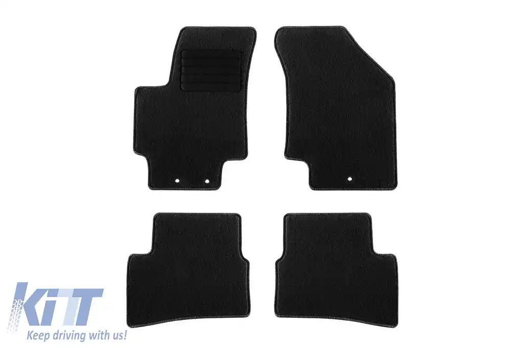 Mochete textile de la Rigum potrivite pentru Kia Rio 2006-2011, set de 4 bucăți, negru