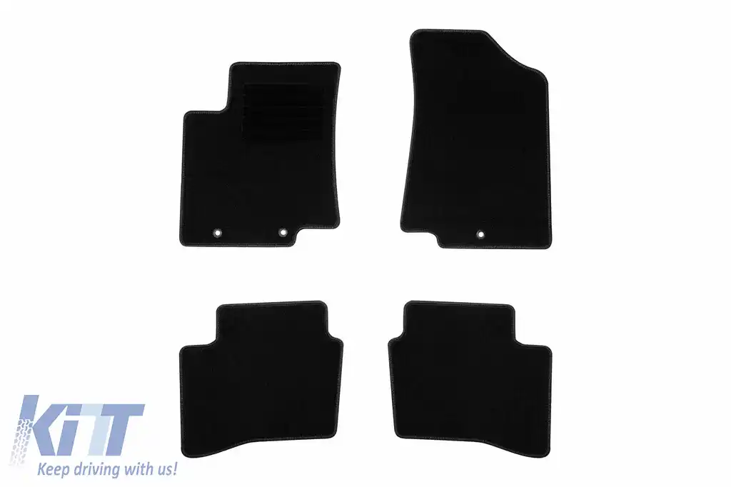 Mochete textile de la Rigum potrivite pentru KIA Rio 2011-2017, set de 4 bucăți, negru