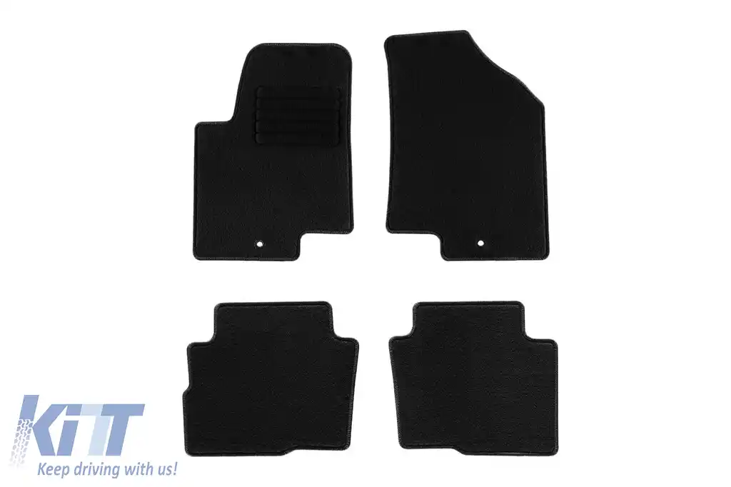 Mochete textile de la Rigum potrivite pentru Kia Soul 2009-2010, set de 4 bucăți, negru