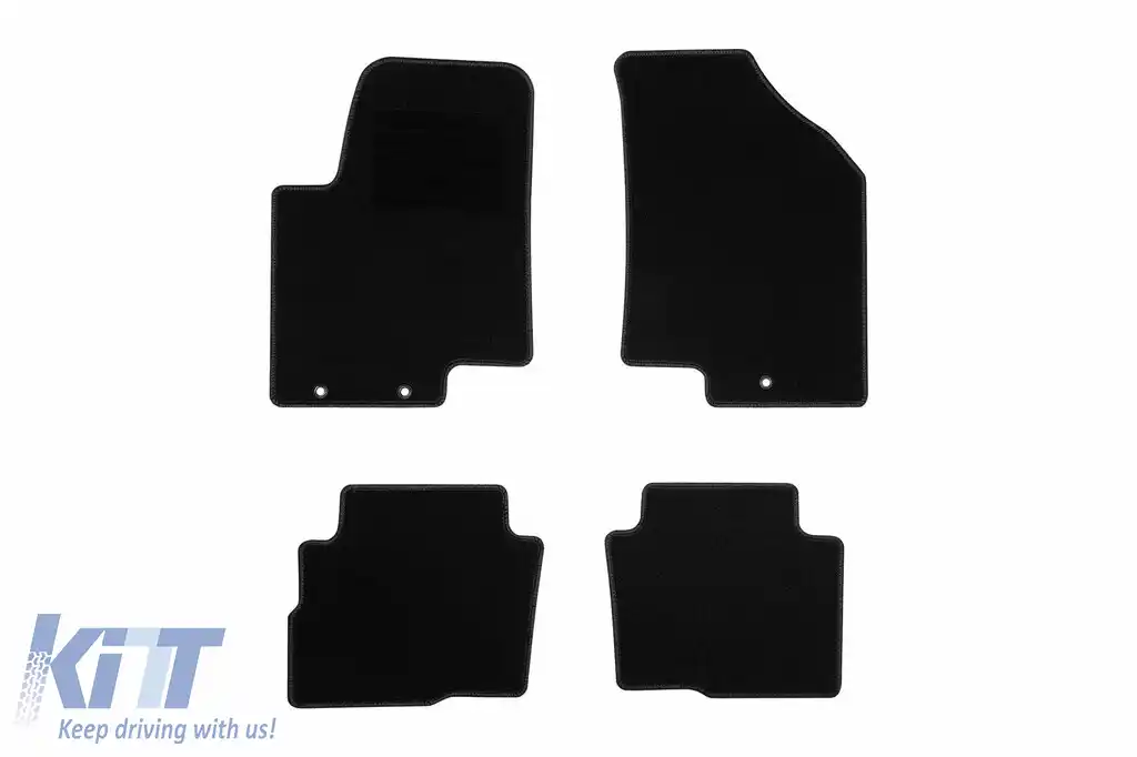 Mochete textile de la Rigum potrivite pentru KIA Soul 2009-2014, set de 4 bucăți, negru