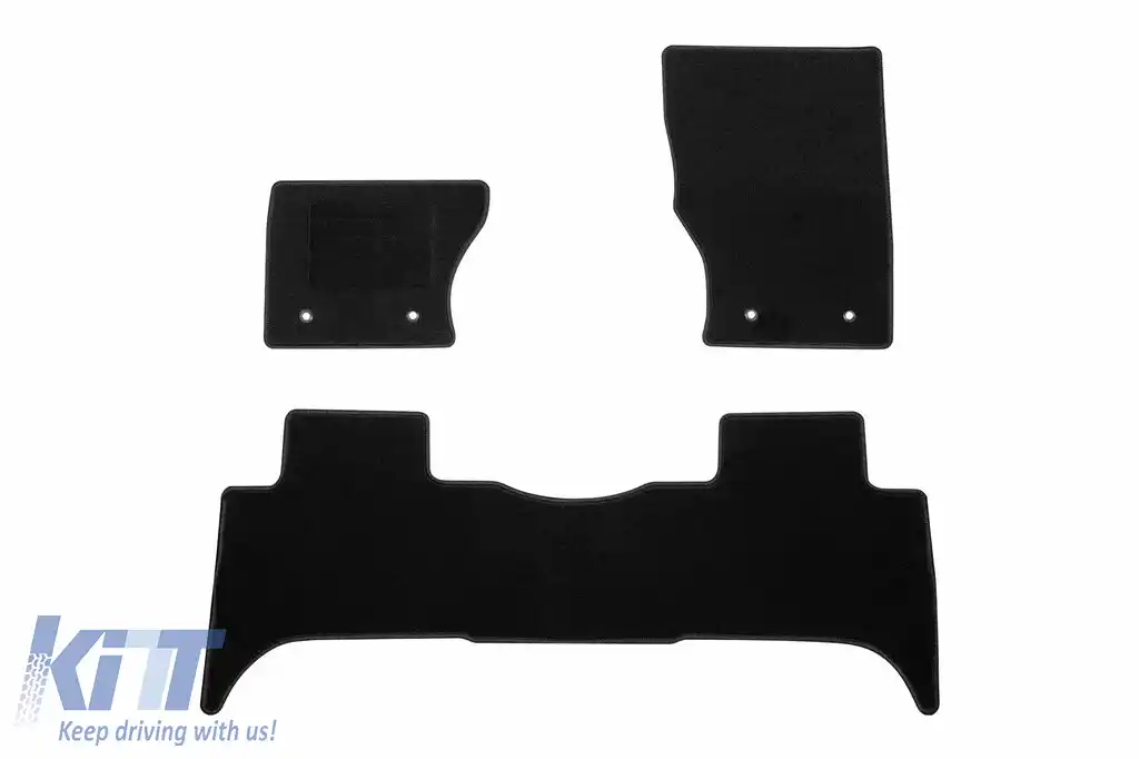 Mochete textile de la Rigum potrivite pentru Land Rover Discovery după 2017, set de 4 bucăți, negru