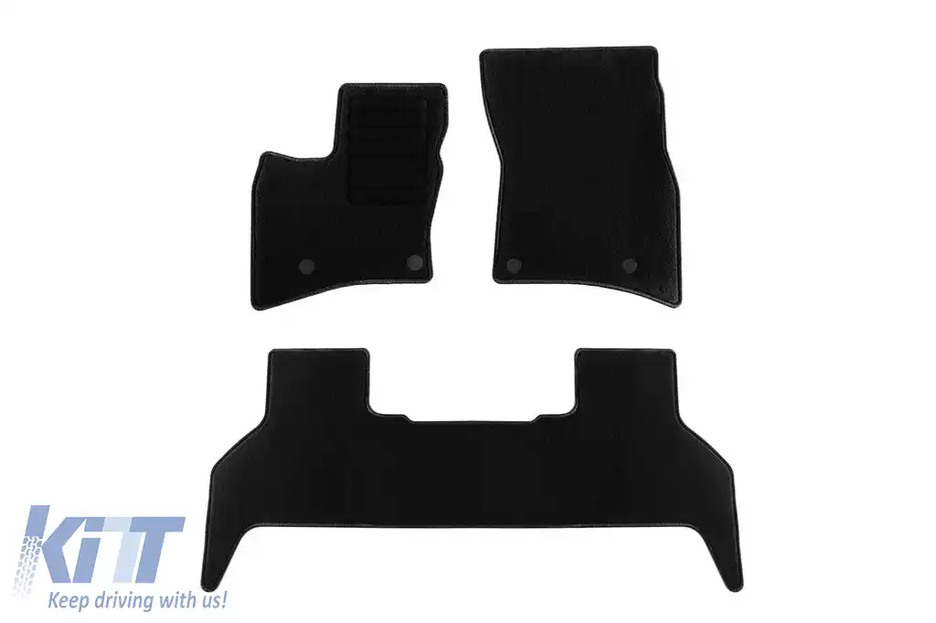 Mochete textile de la Rigum potrivite pentru Land Rover Defender 110 după 2020, set de 3 bucăți, negru