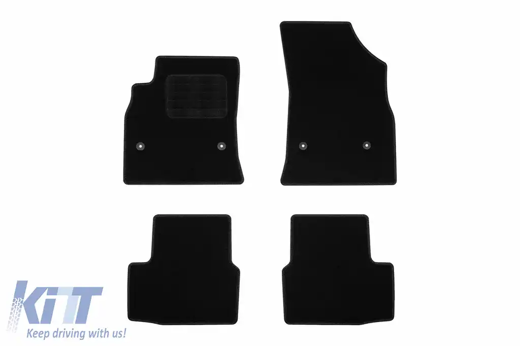 Mochete textile de la Rigum potrivite pentru Opel Astra K 2015-2021, set de 4 bucăți, negru
