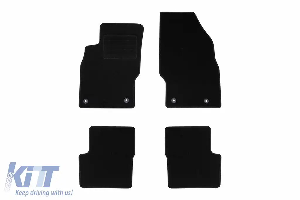 Mochete textile de la Rigum potrivite pentru Opel Corsa D 2006-2014, set de 4 bucăți, negru