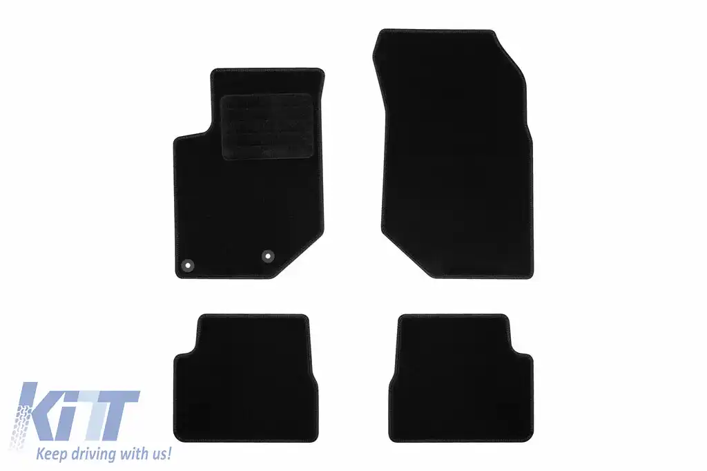 Mochete textile de la Rigum potrivite pentru Opel Corsa F, Peugeot 208 după 2019, Opel Mokka B după 2020, set de 4 bucăți, negru