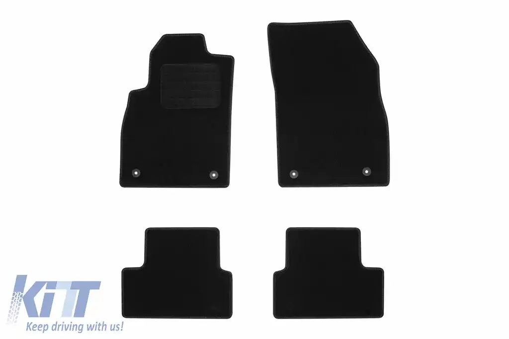 Mochete textile de la Rigum potrivite pentru Opel Astra J 2010-2015, set de 4 bucăți, negru