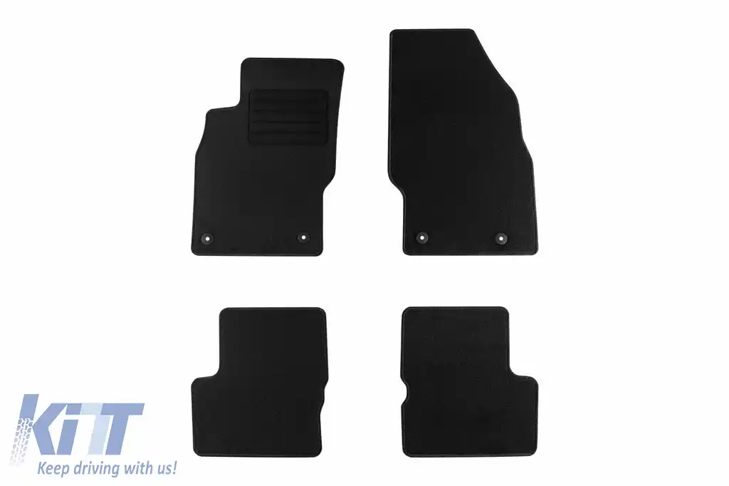 Mochete textile de la Rigum potrivite pentru Opel Corsa E 2014-2019, set de 4 bucăți, negru