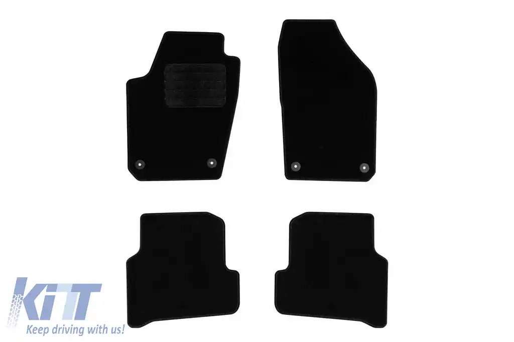 Mochete textile de la Rigum potrivite pentru Seat Ibiza 2008-2017, set de 4 bucăți, negru