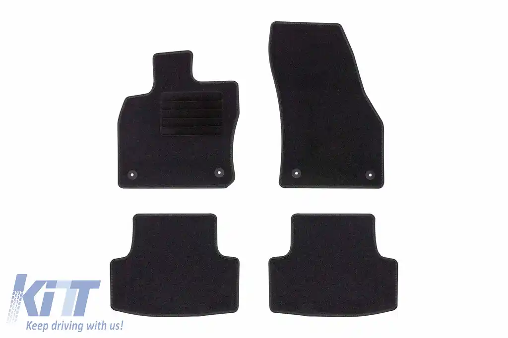 Mochete textile de la Rigum potrivite pentru Seat Ateca după 2016, set de 4 bucăți, negru