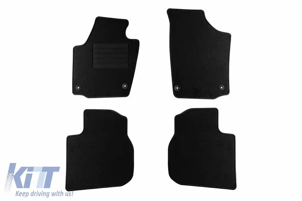 Mochete textile de la Rigum potrivite pentru Seat Toledo 2012-2019, set de 4 bucăți, negru