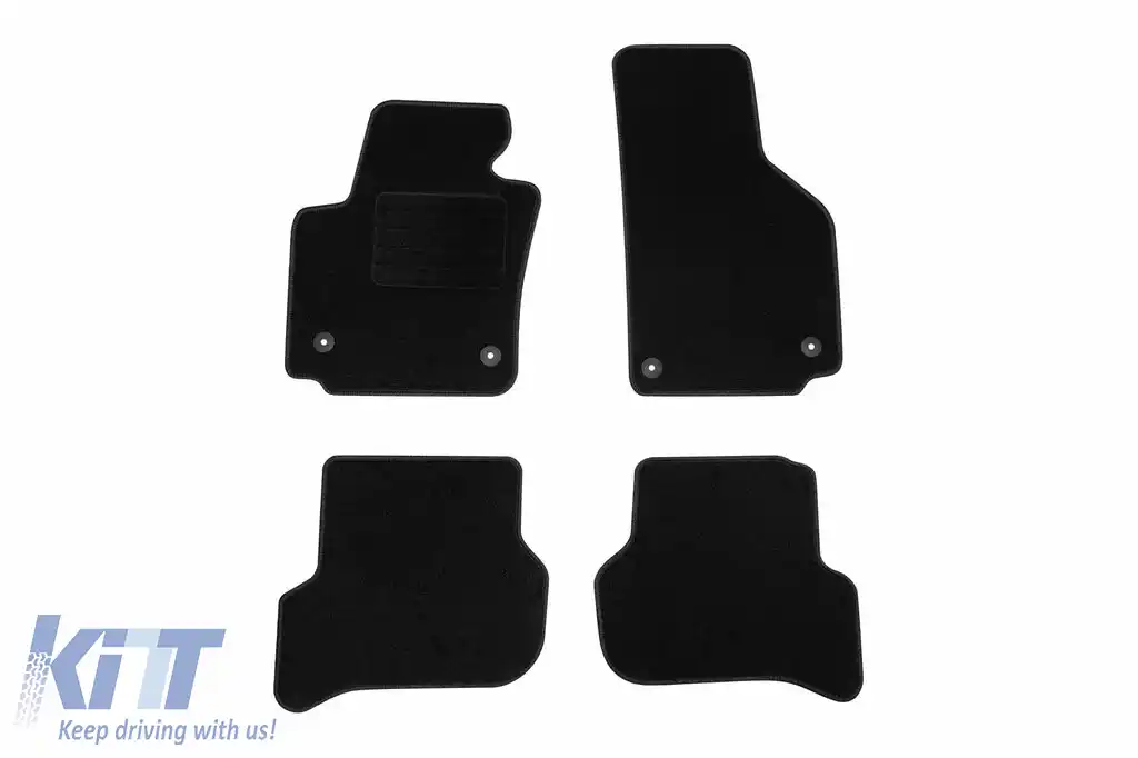 Mochete textile de la Rigum potrivite pentru Seat Altea 2009-2015, set de 4 bucăți, negru