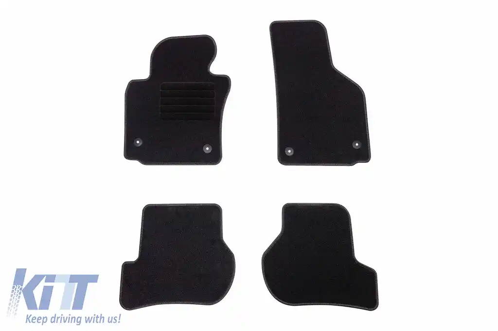 Mochete textile de la Rigum potrivite pentru Seat Leon 2009-2013, set de 4 bucăți, negru