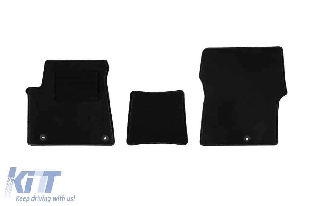 Mochete textile de la Rigum potrivite pentru Hyundai Staria după 2022, cu 2 locuri, set frontal din 3 piese, negru