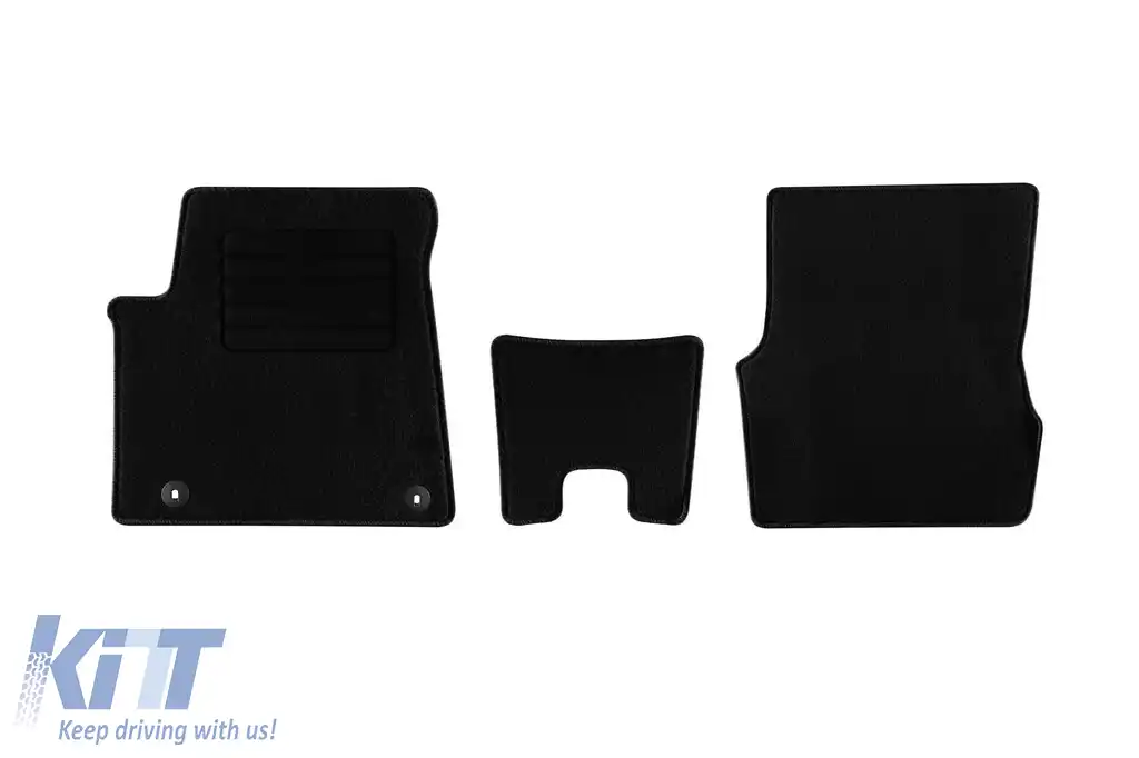 Mochete textile de la Rigum potrivite pentru Hyundai Staria după 2022, cu 3 locuri, set frontal din 3 piese, negru