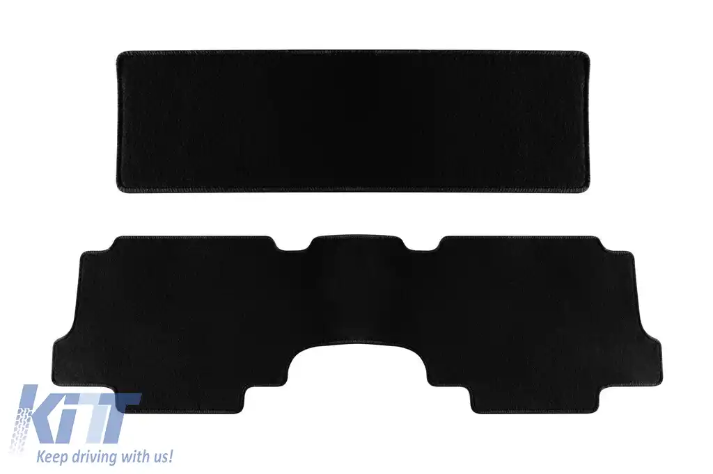 Mochete textile de la Rigum potrivite pentru Hyundai Staria după 2022, cu 7 locuri, pentru scaunele din rândul 2 și 3, set frontal din 3 piese, negru-image-6243956