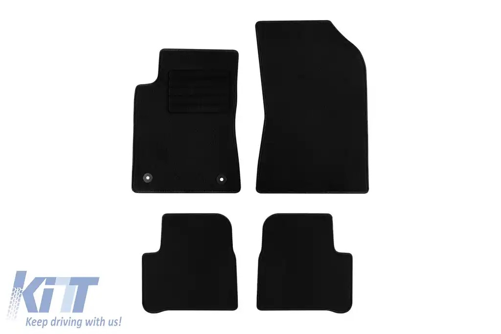 Mochete textile de la Rigum potrivite pentru Citroen C3 după 2016, set de 4 bucăți, negru