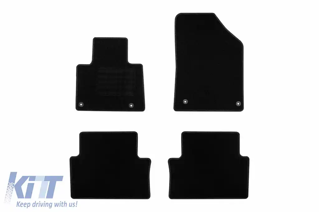 Mochete textile de la Rigum potrivite pentru Citroen C5 2008-2017, set de 4 bucăți, negru
