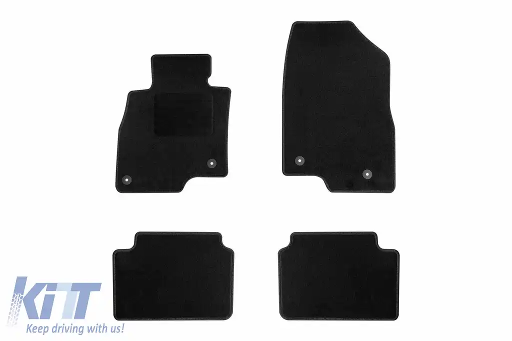 Mochete textile de la Rigum potrivite pentru Mazda 3 2013-2019, set de 4 bucăți, negru