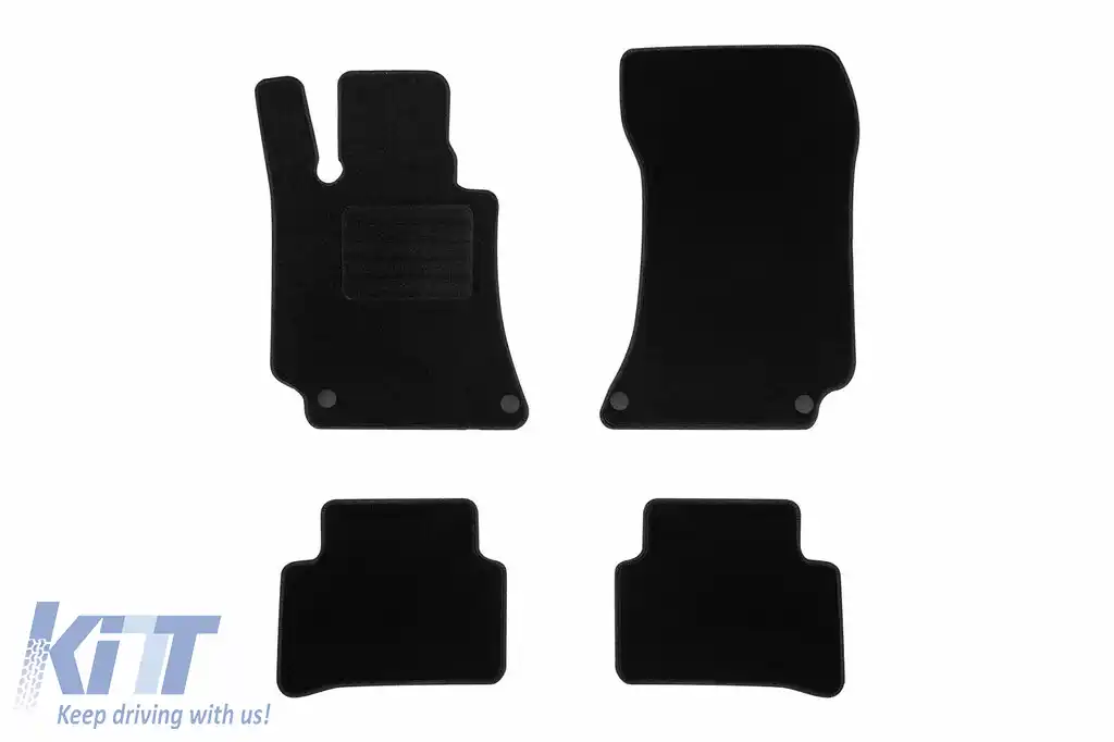 Mochete textile de la Rigum potrivite pentru Mercedes E class W212 2009-2016, set de 4 bucăți, negru