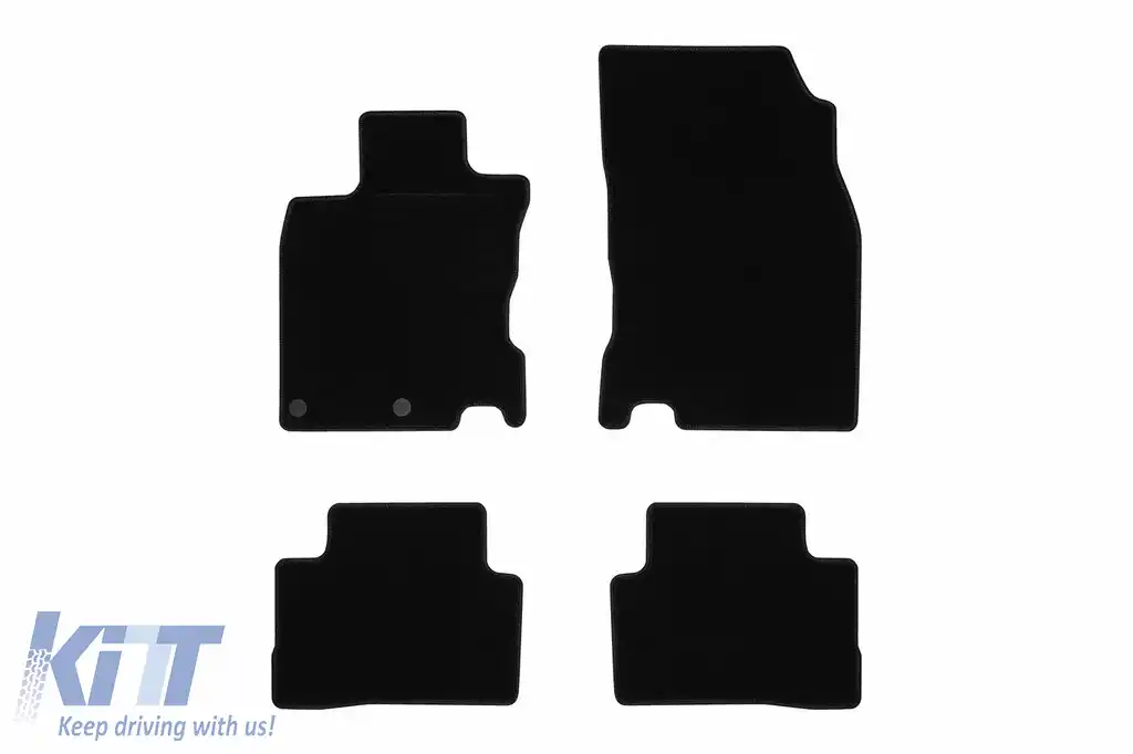 Mochete textile de la Rigum potrivite pentru Nissan Qashqai 2014-2021, set de 4 bucăți, negru