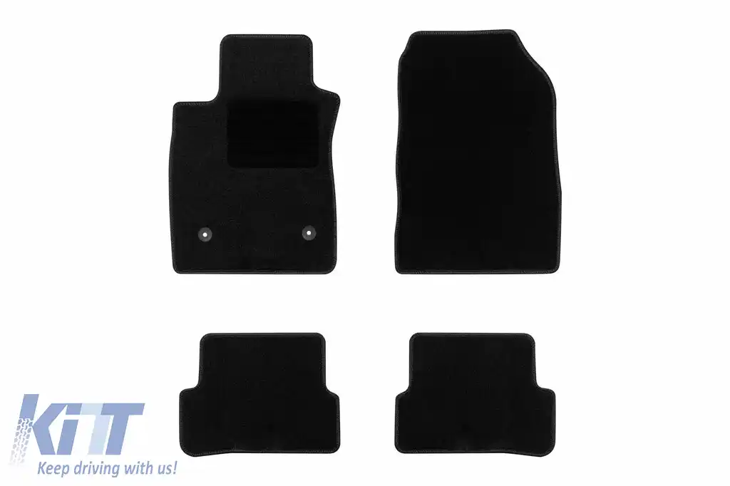 Mochete textile de la Rigum potrivite pentru Renault Clio 2012-2019, set de 4 piese, negru