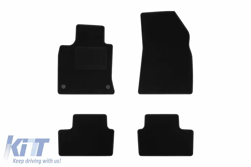 Mochete textile de la Rigum potrivite pentru Renault Clio după 2019, set de 4 bucăți, negru