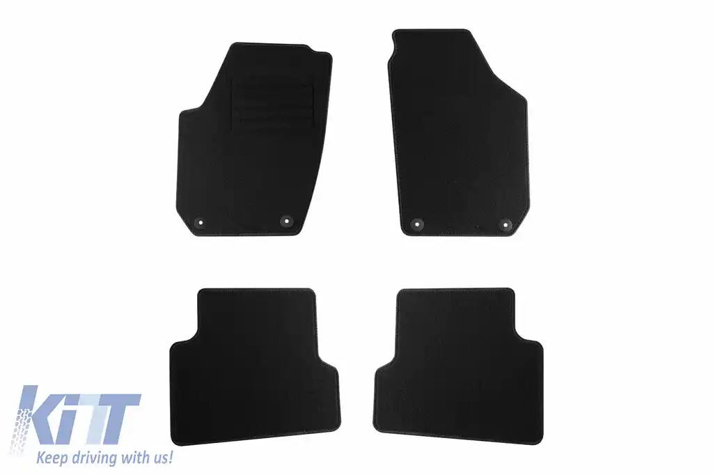 Mochete textile de la Rigum potrivite pentru Skoda Fabia 2007-2014, set de 4 bucăți, negru