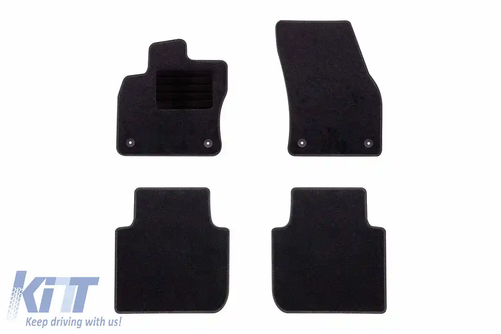Mochete textile de la Rigum potrivite pentru Skoda Kodiaq după 2017, set de 4 bucăți, negru