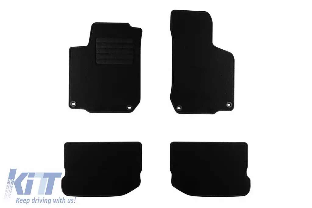 Mochete textile de la Rigum potrivite pentru Skoda Octavia 1997-2005, set de 4 bucăți, negru