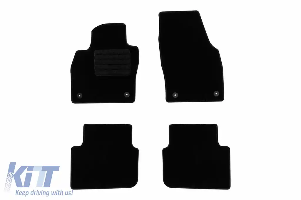 Mochete textile de la Rigum potrivite pentru Skoda Kamiq după 2019, set de 4 bucăți, negru