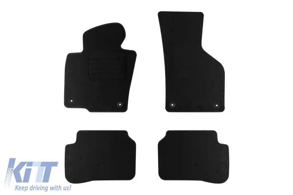 Mochete textile de la Rigum potrivite pentru Volkswagen Passat B6, B7 2005-2014, set de 4 bucăți, negru